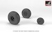 Hawker Sea Hawk wheels with weighted tires AR AW72417