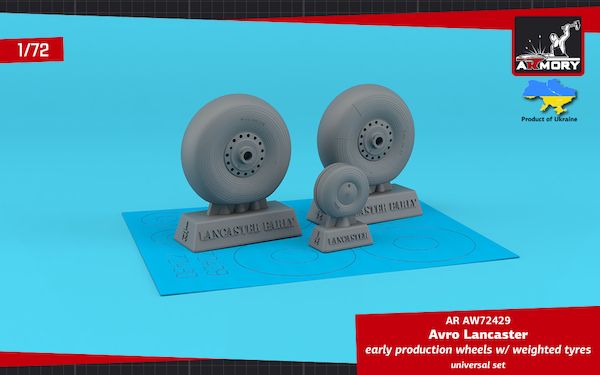Avro Lancaster early wheels with weighted wheels  AR AW72429