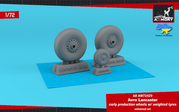 Avro Lancaster early wheels with weighted wheels AR AW72429