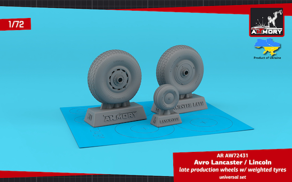 Avro Lancaster/Lincoln Late wheels with weighted wheels AR AW72431