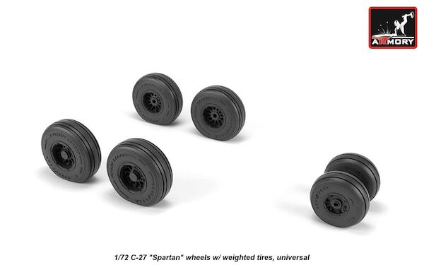 Alenia C27 Spartan  -  wheel set -weighted-  AR AW72505