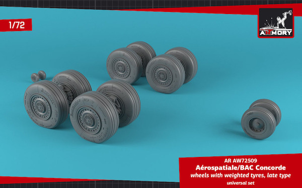 AS / BAC Concorde - wheel set -weighted- Late AR AW72509
