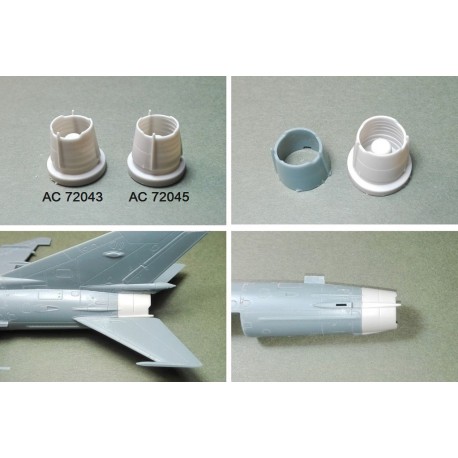 Mikoyan MiG21MF Fishbed correction exhaust set -Gorki Production (Eduard 72142) AC72043