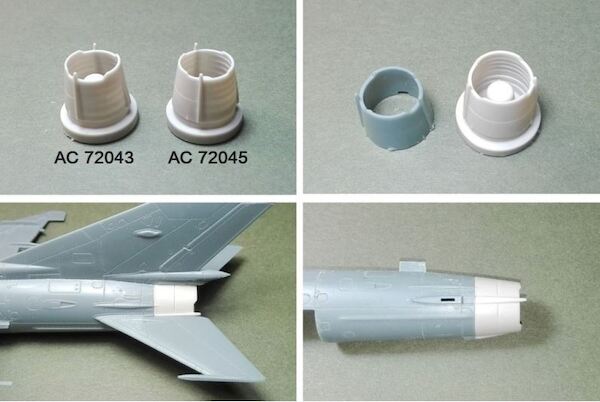 Mikoyan MiG21MF Fishbed correction exhaust set - Moskow  Production (Eduard 72142)  AC72045