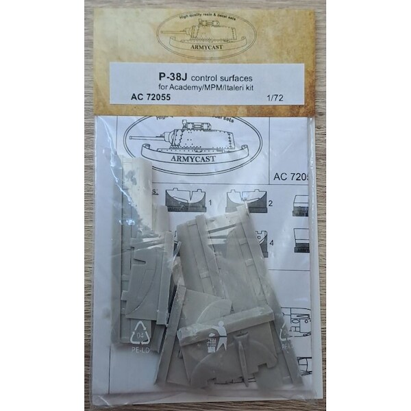 Lockheed P38J Lightning Control Surfaces (Academy/MPM/Italeri) AC72055