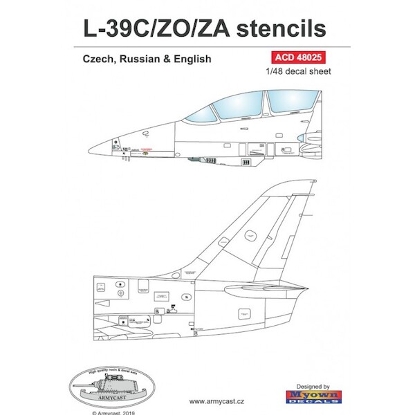 Aero L39C/ZO/ZA Albatros stencils  ACD48025