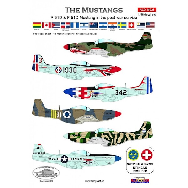 The Mustangs,  North American P51D and F51D Mustangs in Post-war service (REISSUE!)  ACD48028