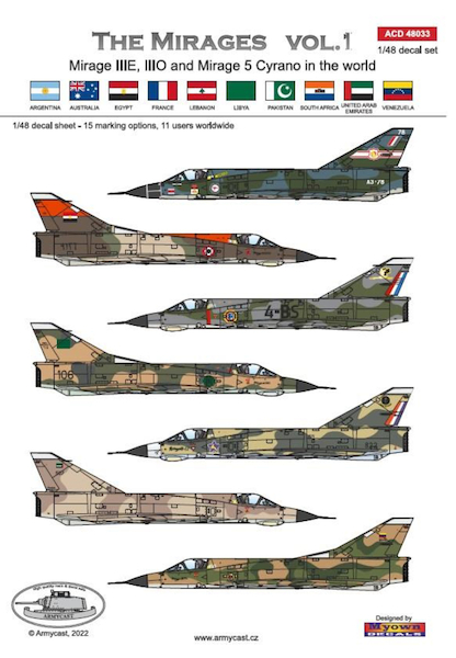 Mirage IIIE,IIIO and Mirage 5 Cyrano in the world ACD48033