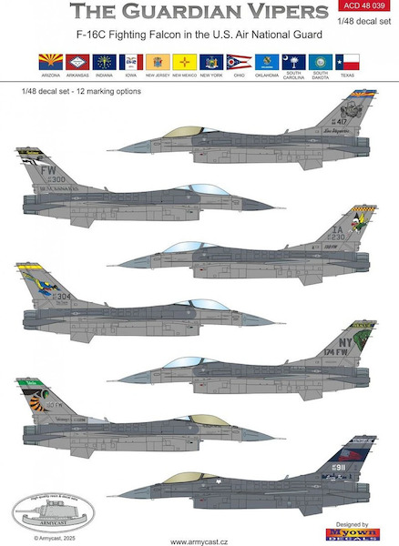 The Guardian Vipers, F16C Fighting Falcon in the US Air National Guard ACD48039