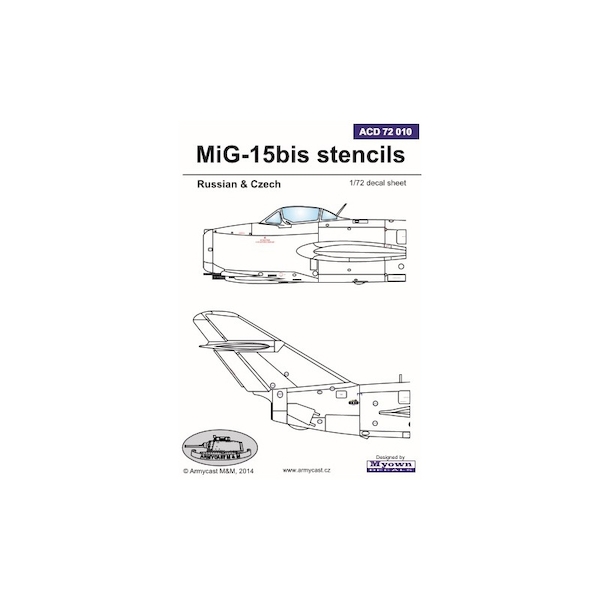Mig15Bis Stencils - decal set ACD72010