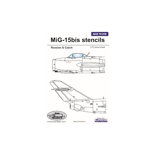 Mig15Bis Stencils  - decal set  ACD72010