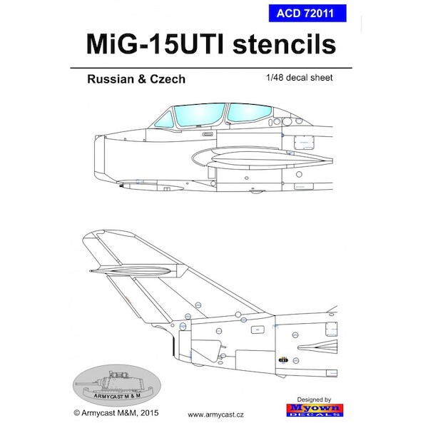 Mig15UTi Stencils - decal set  ACD72011