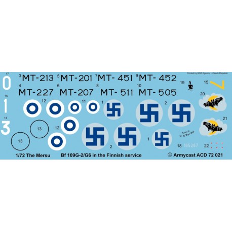 The Mersu, Messerschmitt BF109G-2 and G-6 in Finnish service ACD72021