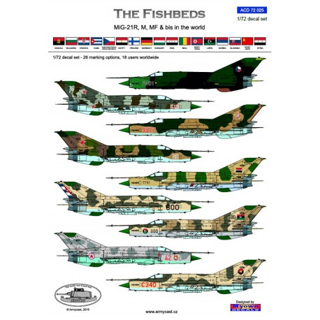 The Fishbeds, MiG21R,M, MF and Bis in the World  ACD72025