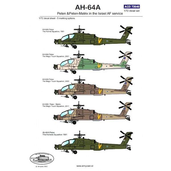 AH64 Apache `Peten and Peten-Matrix in Israeli Service ACD72040