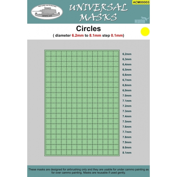 Circles 6,2mm to 8,1mm ACM00003