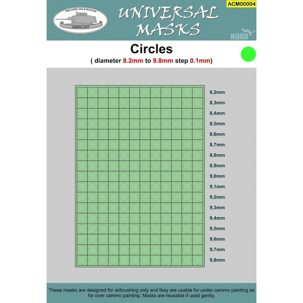 Circles 8,2mm to 9,8mm  ACM00004