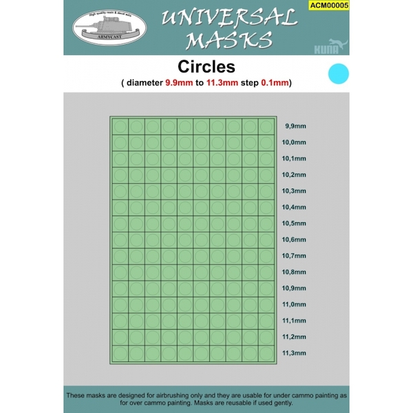 Circles 9,9mm to 11,3mm  ACM00005