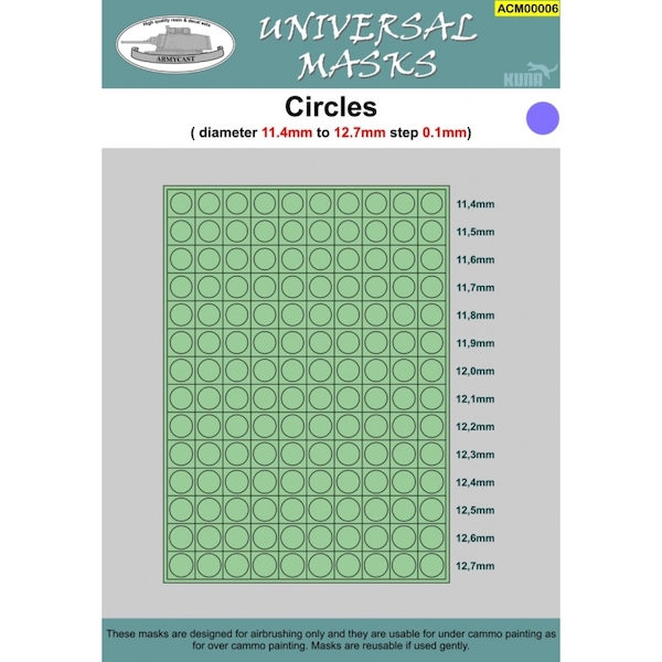 Circles 11,4mm to 12,7mm ACM00006