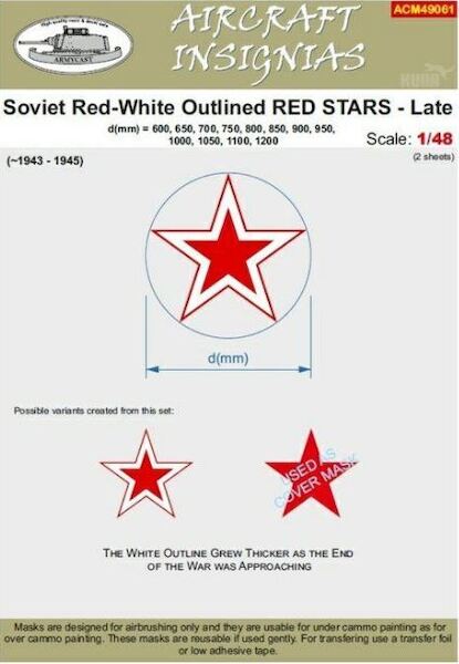Soviet Red-White outlined Red Stars - Late 1943-1945 ACM49061