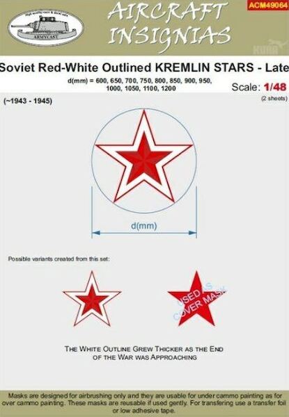 Soviet Red-White outlined Kremlin Stars - Late 1943-1945 ACM49064
