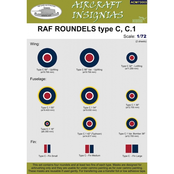 RAF Roundels Type C, C1, masks  ACM73003