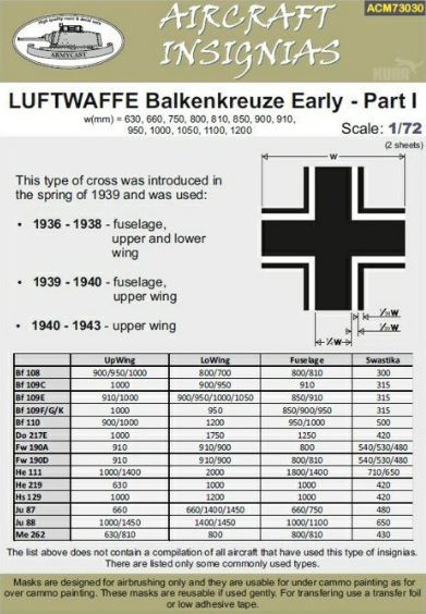 Luftwaffe Balkenkreuze early Part 1 ACM73030