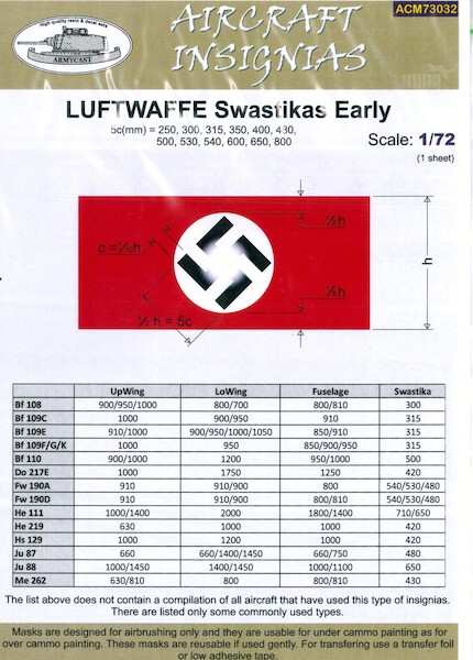 Luftwaffe Swasitka's Early ACM73032