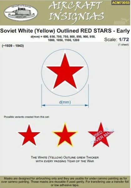 Soviet early White (yellow) outlined red stars Early ACM73053