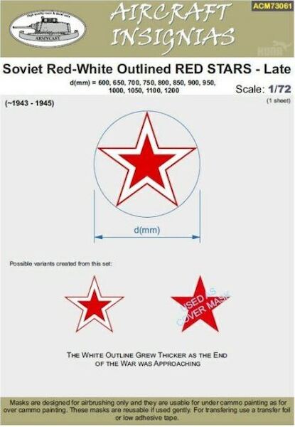 Soviet Red-White outlined Red Stars - Late  1943-1945  ACM73061