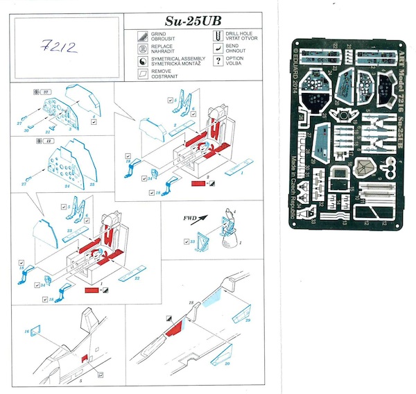 Sukhoi Su-25UB Frogfoot trainer Detailset (ART)  AM-P7212