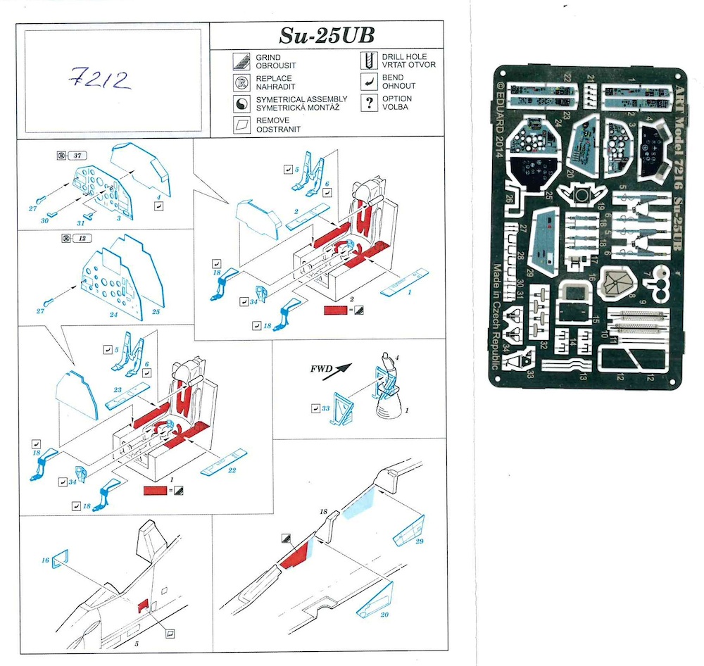 Art Model Hobby kits AMP7212 Sukhoi Su25UB Frogfoot trainer Det