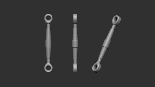 50 Turnbuckles  half and half 7,5mm-1,1mm and  7mm-1mm  200-A32012