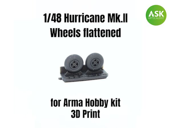Hurricane MKII Wheels - flattened (Arma Hobby)  200-A48003