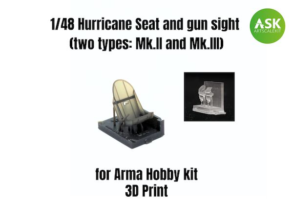 Hurricane MKII Seat with gunsight (Two types) (Arma Hobby)  200-A48005