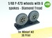 P47D Thunderbolt wheels with 6 spokes and Diamond Tread -Mask included (Mini Art) 200-A48008