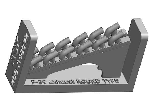 Bell P39Q Airacobra  round type  exhaust (Arma Hobby)  200-A48022