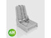 Messerschmitt Me262 seat with seatbelts (1x for Tamiya) 200-A48066