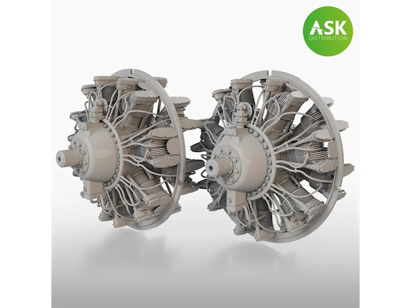 Wright R2600 Engines for B25 Mitchell (Hong Kong models  200-A48084