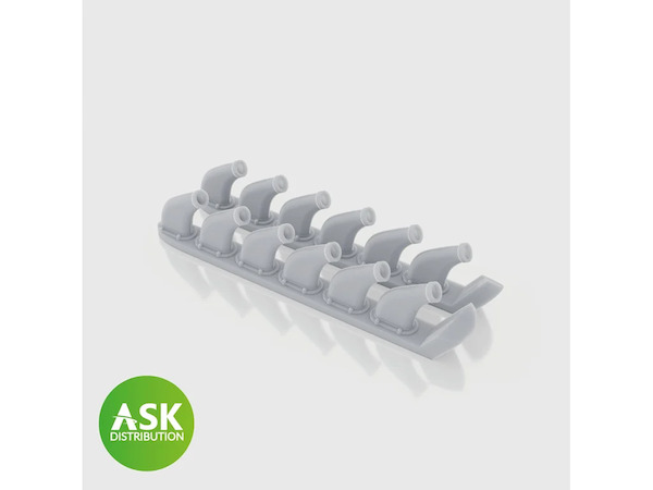 P51D Mustang Exhausts((Eduard)  200-A48089