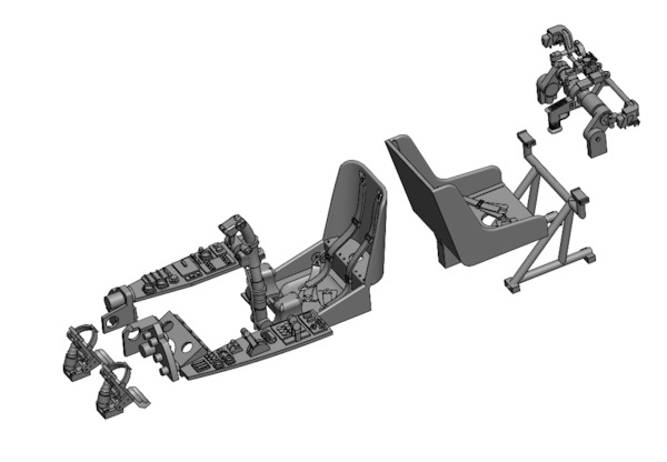 Messerschmitt Me410A Cockpit Detail set (Airfix) 200-A72012