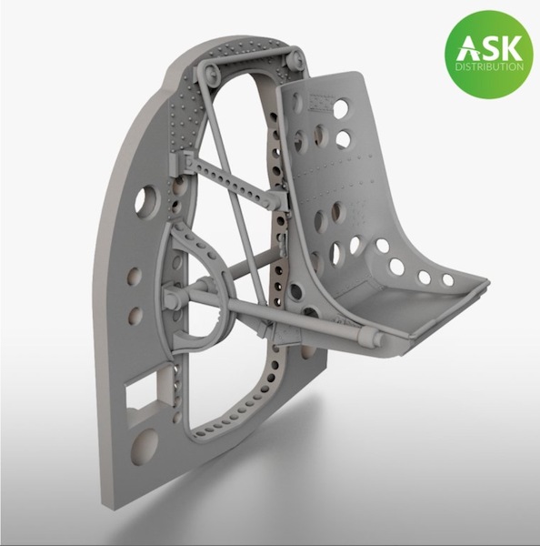 A6M Zero Bulkhead with seat in MIDDLE position (Tamiya)  200-A72033