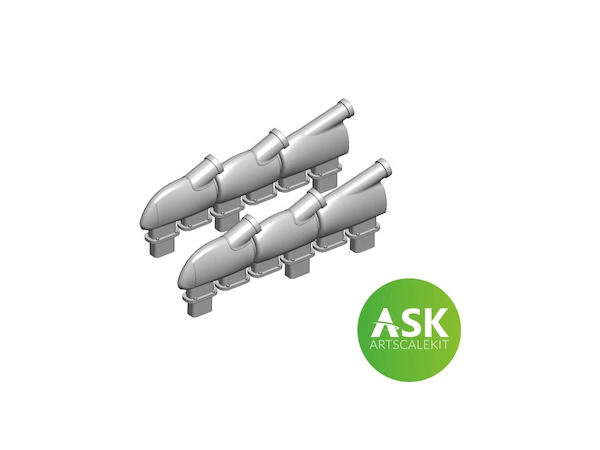 Spitfire MKVb exhausts - round Type- (Eduard) 200-A72034