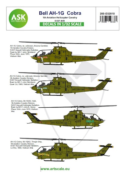Bell AH1G Cobra (1th Aviation Helicopter Cavalry D/227 AHB US Army) 200-D32010