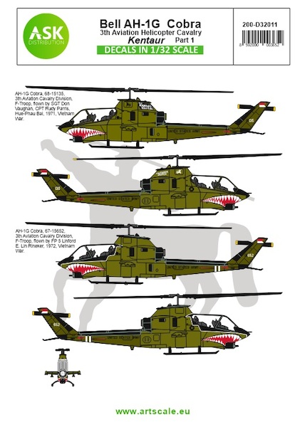 Bell AH1G Cobra (3rd Aviation Helicopter Cavalry Kentaur US Army) Part 1 200-D32011