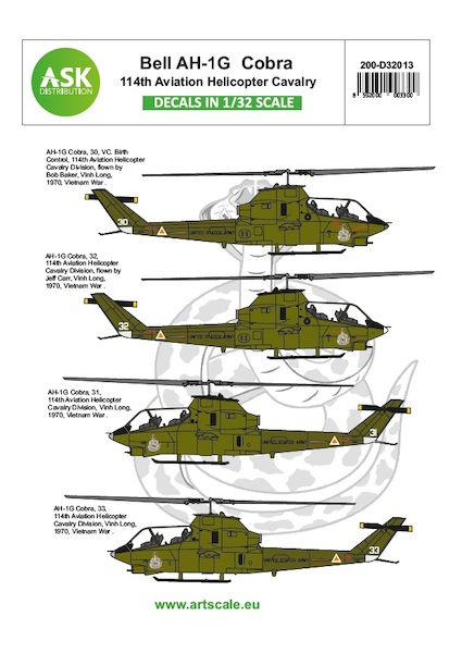 Bell AH1G Cobra (12th Sq  20 Aerial Rocket Artillery, US Army)  200-D32014