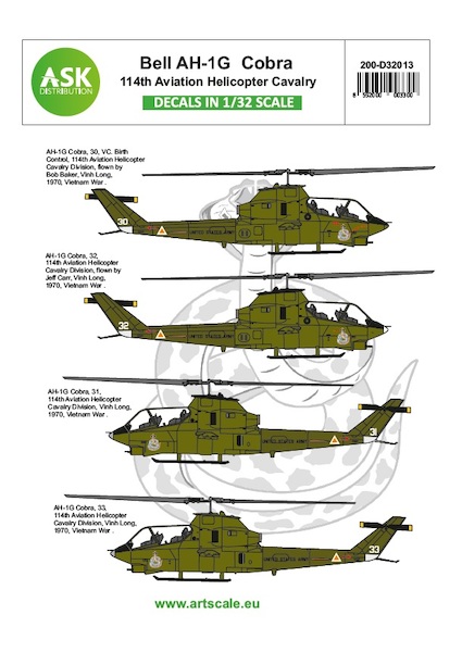 Bell AH1G Cobra (12th Sq 20 Aerial Rocket Artillery, US Army) 200-D32014