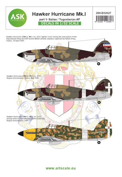 Hawker Hurricane MKI Part 1 (Italian and Yugoslav AF)  200-D32027