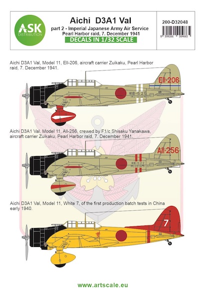 Aichi D3A1 Val Part 2 (Imperial Japanese Naval Air Service Pearl Harbour raid December 7, 1941) 200-D32048
