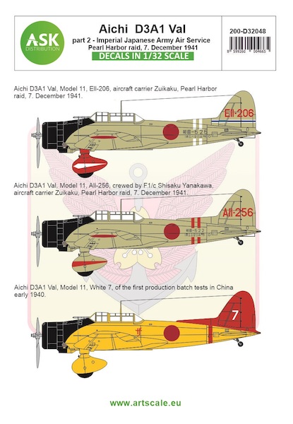 Aichi D3A1 Val Part 2 (Imperial Japanese Naval Air Service Pearl Harbour raid December 7, 1941)  200-D32048
